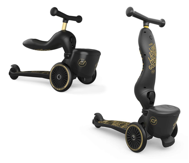 Scoot & Ride Highwaykick 1 Lifestyle Jeździk i hulajnoga 2w1 Black & Gold - 1040358 - zdjęcie